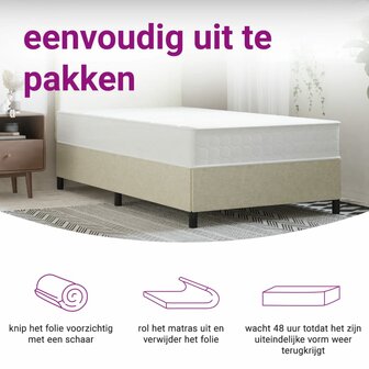 Pocketveringmatras middelhard-hard 100x200 cm 9