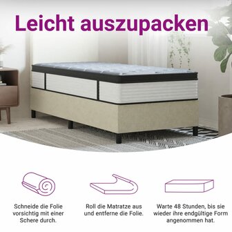 Pocketveringmatras middelhard-plus 90x200 cm 8