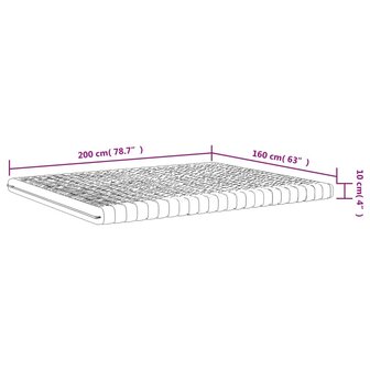 Schuimmatras 7 zones hardheid 20 ILD 160x200 cm wit 8