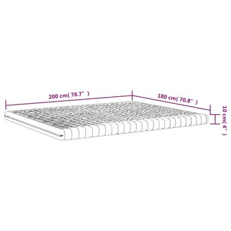 Schuimmatras 7 zones hardheid 20 ILD 180x200 cm wit 8