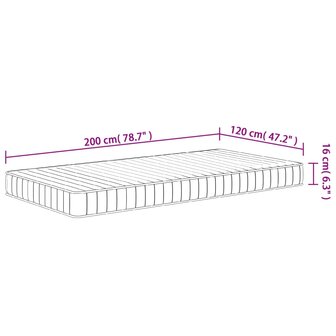 Schuimmatras middelzacht 120x200 cm 9