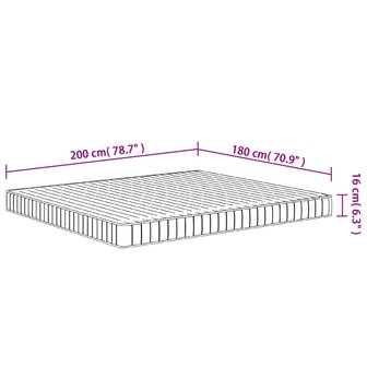 Schuimmatras middelzacht 180x200 cm 9