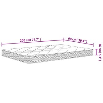 Schuimmatras middelzacht 90x200 cm 9