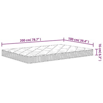 Schuimmatras middelzacht 100x200 cm 12