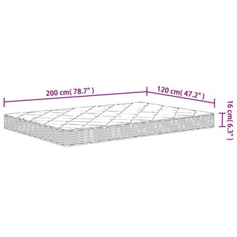 Schuimmatras middelzacht 120x200 cm 9