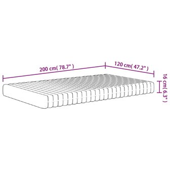 Schuimmatras middelzacht 120x200 cm 9