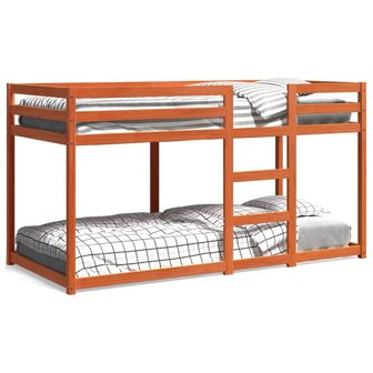 Stapelbed massief grenenhout wasbruin 75x190 cm 1