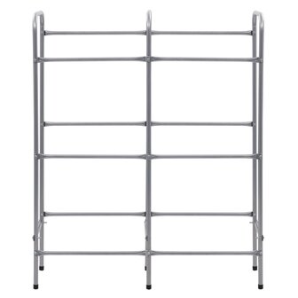 Opbergrek voor 6 kratten 96x33x116 cm steel zilverkleurig 3