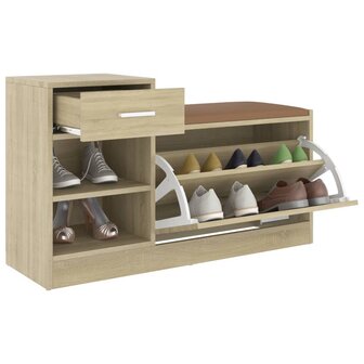 Schoenenbank 94,5x31x57 cm spaanplaat sonoma eikenkleurig 5