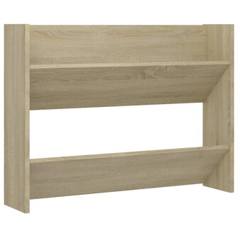 Wandschoenenkast 80x18x60 cm spaanplaat sonoma eikenkleurig 2