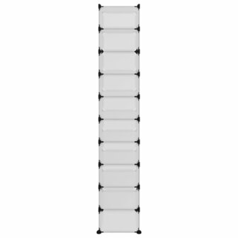 Schoenenrek 44x32x174 cm polypropeen transparant 4