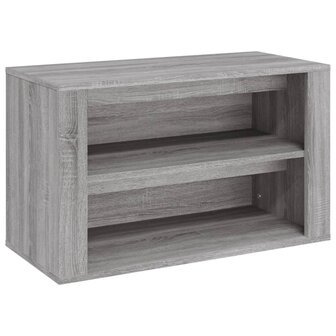 Schoenenrek 75x35x45 cm bewerkt hout grijs sonoma eikenkleur 2