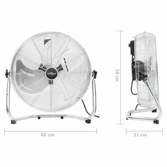 Vloerventilator 3 snelheden 120 W 60 cm 9