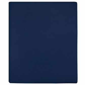 Hoeslakens 2 st jersey 140x200 cm katoen marineblauw 1