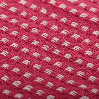 Plaid vierkantjes 160x210 cm katoen roze 6