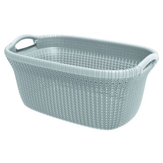 Curver Wasmand Knit 40 L lichtblauw 1