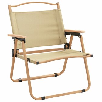 Campingstoelen 2 st 54x43x59 cm oxford stof beige 3