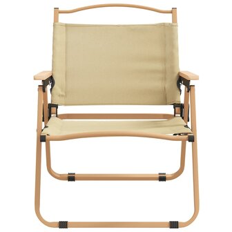 Campingstoelen 2 st 54x43x59 cm oxford stof beige 4