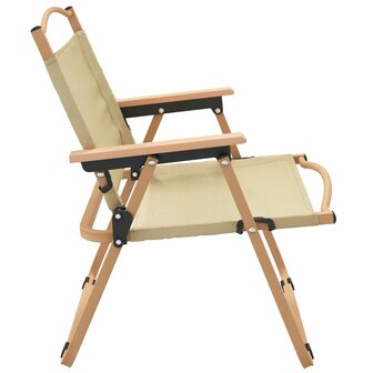 Campingstoelen 2 st 54x43x59 cm oxford stof beige 5