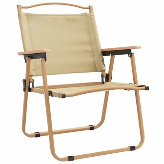 Campingstoelen 2 st 54x55x78 cm oxford stof beige 3