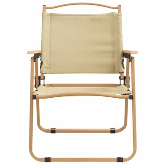 Campingstoelen 2 st 54x55x78 cm oxford stof beige 4