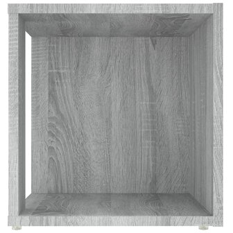 Bijzettafel 33x33x34,5 cm bewerkt hout grijs sonoma eikenkleur 5