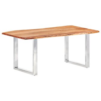 Eetkamertafel met natuurlijke randen 3,8 cm 200 cm acaciahout 10