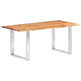 Eetkamertafel met natuurlijke randen 3,8 cm 200 cm acaciahout 11