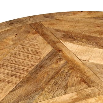 Eettafel &Oslash;110x76 cm massief ruw mangohout 4