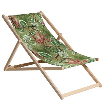 Madison Strandstoel Cala 55x90x87 cm hout groen 1