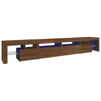 Tv-meubel met LED-verlichting 260x36,5x40 cm bruin eikenkleur 2