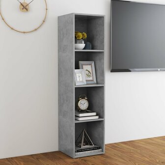 Tv-meubel 142,5x35x36,5 cm bewerkt hout betongrijs 4