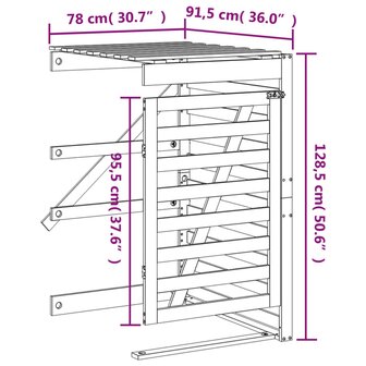 Containerberging verlengstuk massief grenenhout 12