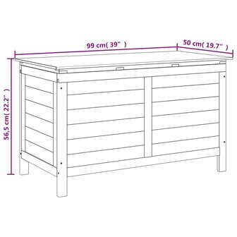 Kussenbox 99x50x56,5 cm massief vurenhout 8