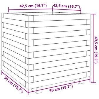 Plantenbak 50x50x49,5 cm massief grenenhout 10