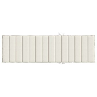 Ligbedkussen 200x60x4 cm stof gem&ecirc;leerd cr&egrave;mekleurig 5