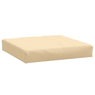 Palletkussen 60x60x10 cm stof gem&ecirc;leerd beige 2