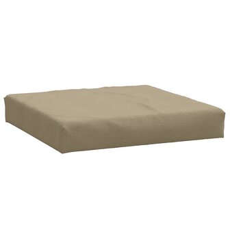 Palletkussen 60x60x10 cm stof gem&ecirc;leerd taupe 2