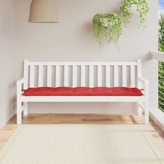 Tuinbankkussen 180x50x7 cm oxford stof rood 1