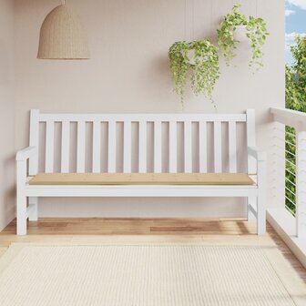 Tuinbankkussen 200x50x3 cm oxford stof beige 1