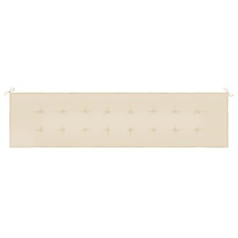 Tuinbankkussen 200x50x3 cm oxford stof beige 4