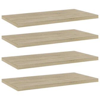 Wandschappen 4 st 40x20x1,5 cm bewerkt hout sonoma eikenkleurig 1