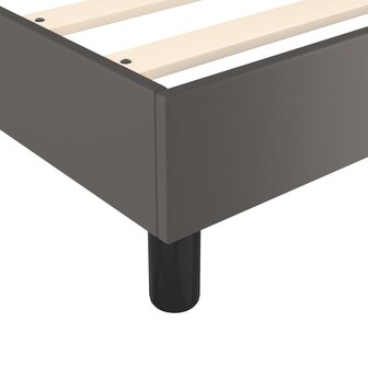 Boxspringframe kunstleer grijs 200x200 cm 7