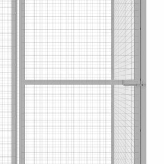 Kattenkooi 3x1,5x1,5 m gegalvaniseerd staal 4