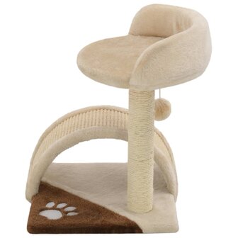 Kattenkrabpaal met sisal krabpaal 40 cm beige en bruin 3