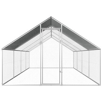 Kippenhok 2,75x8x1,92 m gegalvaniseerd staal 2