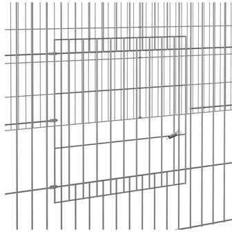 Konijnenkooi met 3 panelen 325x109x54 cm gegalvaniseerd ijzer 6