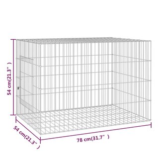 Konijnenkooi 78x54x54 cm gegalvaniseerd ijzer 7