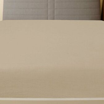 Hoeslaken jersey 180x200 cm katoen taupe 2