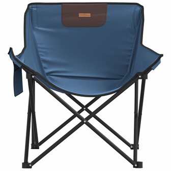 Campingstoelen 2 st met vakje inklapbaar blauw 5